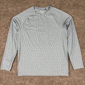 Rhone Reign Long Sleeve Shirt Mens Medium Blue Athletic Performance Tee Gym